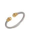Eye Candy La Men's Mateo Titanium Skull Cuff Bracelet In Grey