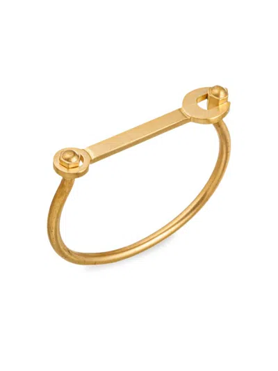 Eye Candy La Men's Premier Allan Titanium Cuff Bracelet In Gold