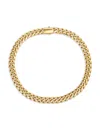 Eye Candy La Men's Premier Joel Goldtone Titanium Curb Chain 12" Necklace In Neutral