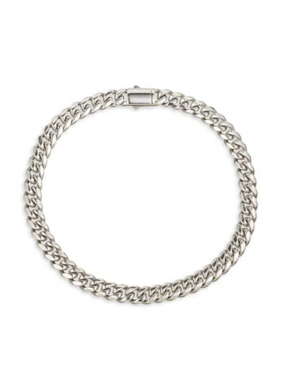 Eye Candy La Men's Premier Joel Titanium Curb Chain Necklace/12" In Neutral