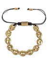 Eye Candy La Men's Premier Mariner Link Chain Bolo Bracelet In Gold