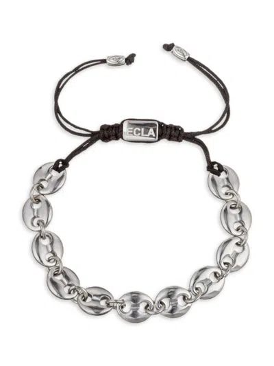 Eye Candy La Men's Premier Mariner Link Chain Bolo Bracelet In Silver