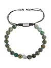 EYE CANDY LA MEN'S PREMIER TITANIUM & AGATE BOLO BRACELET