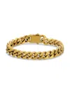 Eye Candy La Men's Premium Dennis Goldtone Cuban Link Bracelet