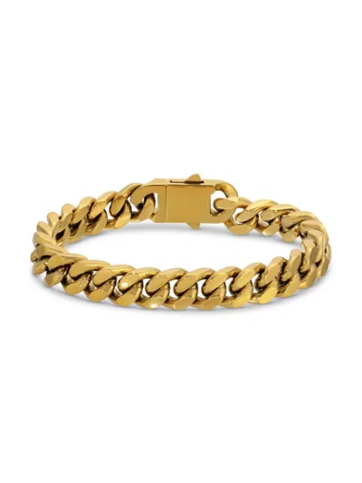 Eye Candy La Men's Premium Dennis Goldtone Cuban Link Bracelet