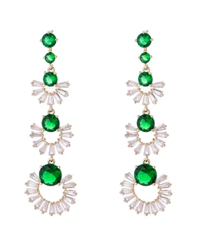 Eye Candy La Molly Cz Crystal Green Drop Earring