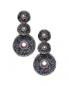 Eye Candy La Moon Shadow Pearl And Hematite Earrings
