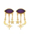 Eye Candy La Moonstone Drop Earring