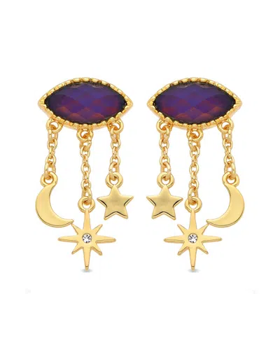 EYE CANDY LA EYE CANDY LA MOONSTONE DROP EARRING