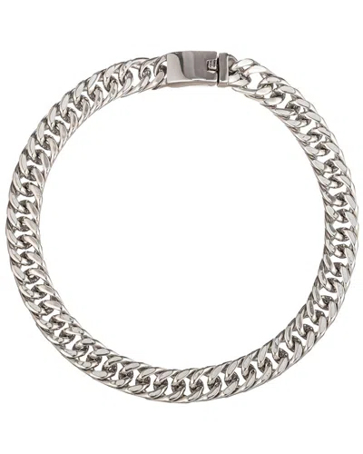 Eye Candy La Nina Titanium Cuban Link Necklace In Metallic