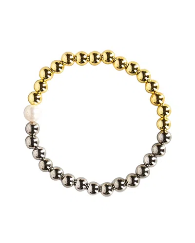 Eye Candy La Nixie Stretch Bracelet In Gold