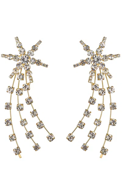 Eye Candy La North Star Fringe Drop Earring In Silver