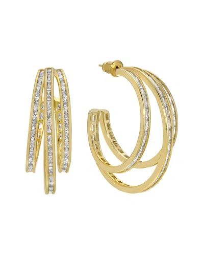 Eye Candy La Olivia Cz Hoop Earrings In Gold