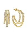 Eye Candy La Olivia Cz Hoop Earrings In Gold