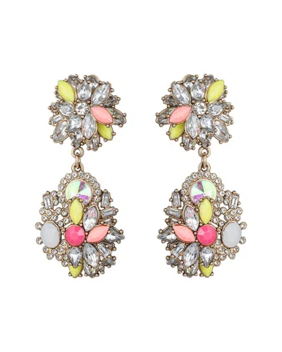 Eye Candy La Art Gala Ivy Pink Earrings In Gold