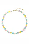 Eye Candy La The Luxe Collection Pastel Butterfly Necklace In Blue