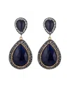 Eye Candy La Pave Hematite Drop Earring