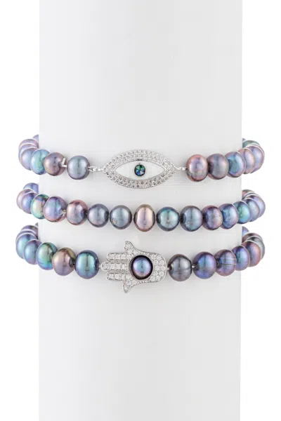 Eye Candy La Peacock - Bracelet Set In Blue