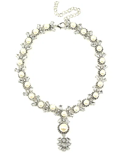Eye Candy La Caspar Statement Necklace In White
