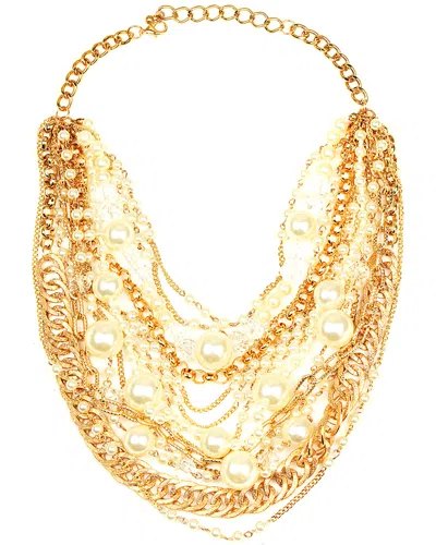 Eye Candy La Pearly Loop Necklace In Gold