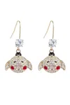 Eye Candy La Cz Year Of The Pig Drop Earring In Red