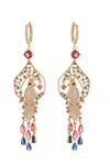 Eye Candy La Luxe Collection 18k Plated Cz Drop Earrings In Pink