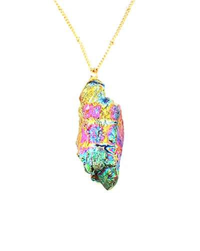 Eye Candy La Quartz Rising Pendant In Gold