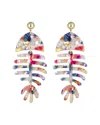 Eye Candy La Rainbow Fish Drop Earrings In Multi