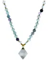 Eye Candy La Rainbow Fluorite Knotted Necklace
