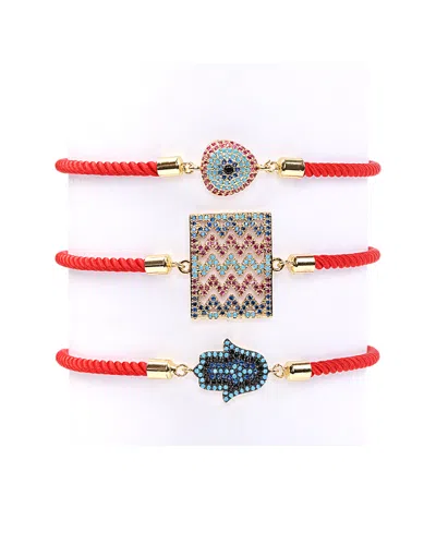 Eye Candy La Red Set Pendant Bracelet Set Colorful Charms