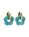 Eye Candy La Women's Luxe Goldtone Titanium & Acrylic Drop Earrings