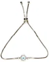 Eye Candy La Rhodium Plated Sisterhood Gold Evil Eye Stone
