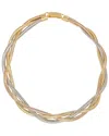 Eye Candy La Sarah Meshed Two-tone Collar Necklace In Gold
