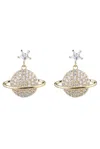 Eye Candy La Mars Cz Crystal Drop Earring In Silver