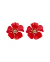 Eye Candy La Savannah Red Floral Earrings