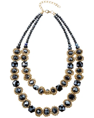 Eye Candy La Sea Glass & Crystal London Statement Necklace