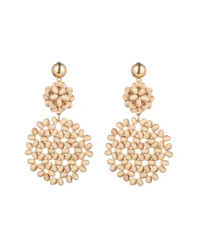 Eye Candy La Seed Bead Drop Earrings In Gold