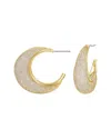 Eye Candy La Selene Hoop Cz Earrings In Gold