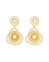 Eye Candy La Serenity Shell Drop Earrings In Gold