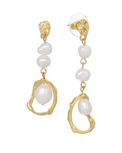 EYE CANDY LA EYE CANDY LA SHELL PEARL DROP EARRING