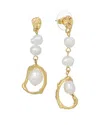 Eye Candy La Women's The Luxe Alexa Goldtone & Shell Pearl Dangle Drop Earrings