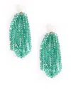 Eye Candy La Shirley Green Bead Drop Earring