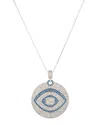 Eye Candy La Silver Cz Evil Eye Necklace