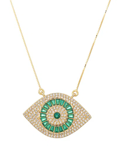 Eye Candy La Silver Cz Evil Eye Necklace