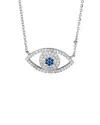 Eye Candy La Silver Eye Cz Crystal Drop Earring