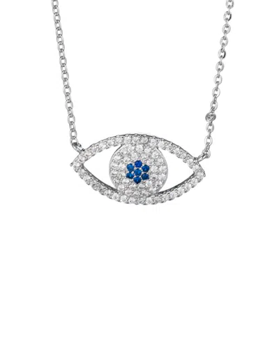 Eye Candy La Silver Eye Cz Crystal Drop Earring