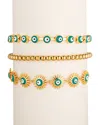 Eye Candy La Sophia Evil Eye Double Strand Bracelet Set