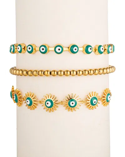 Eye Candy La Sophia Evil Eye Double Strand Bracelet Set