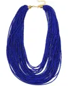 Eye Candy La Sparkly String Necklace In Blue