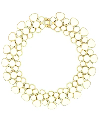 Eye Candy La Statement Collection Honey Comb Statement Collar Necklace In Neutral